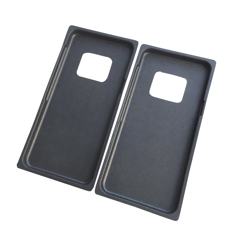  black paper pulp tray for mobilephone (1).jpg