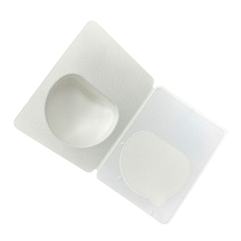 Dry press white custom frisbee paper pulp tray for chest paste (2).jpg