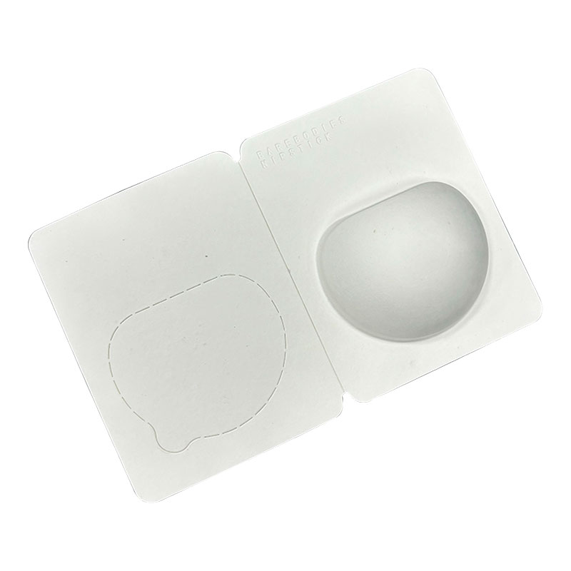 Dry press white custom frisbee paper pulp tray for chest paste (4).jpg