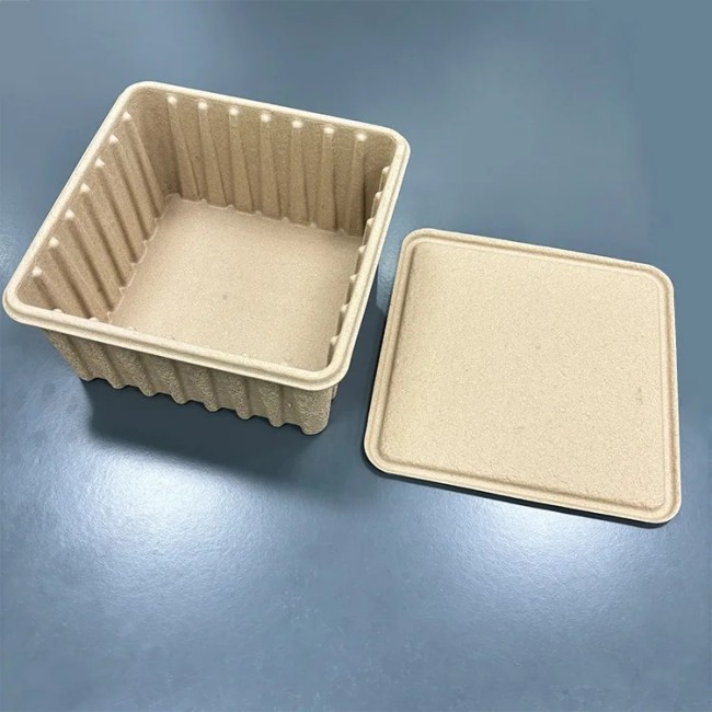 Recycled fiber pulp packaging