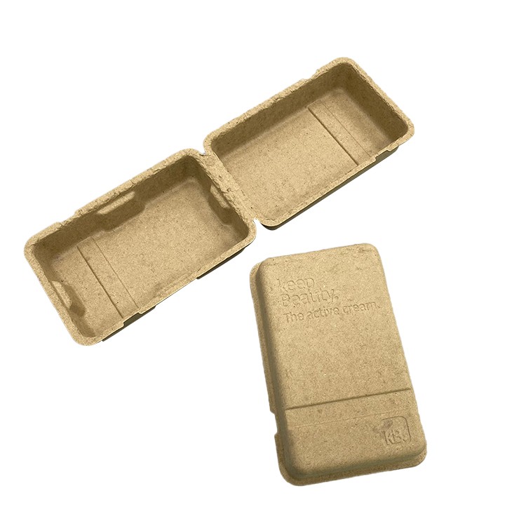 Sustainable packaging molded pulp box