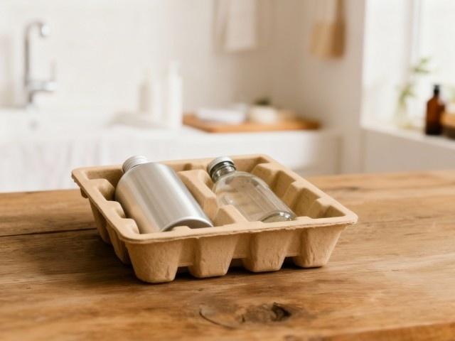 molded pulp insert for bottle