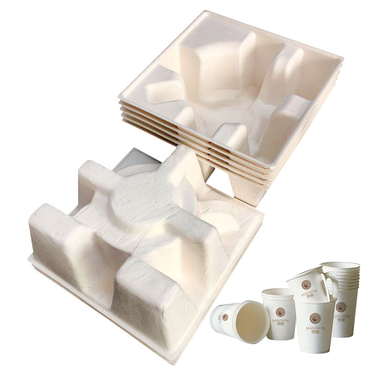 Biodegradable moulded pulp inner tray Wet press insert moulded pulp ...