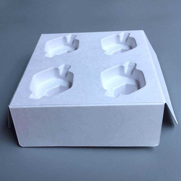 Biodegradable moulded pulp inner tray Wet press insert moulded pulp ...