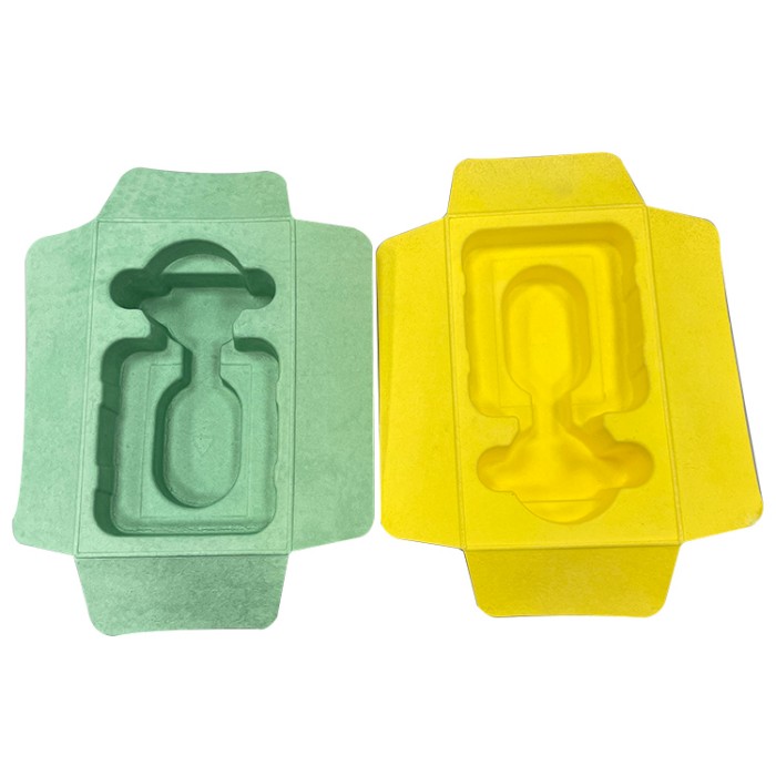 Custom colored molded pulp trays